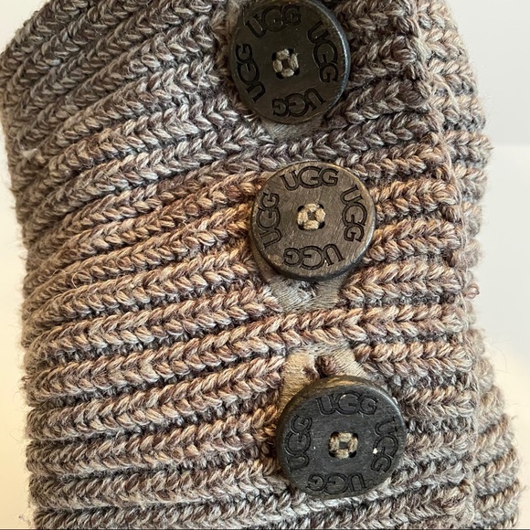 UGG Classic Cardy Knit Boots 5 Gray - Picture 9 of 9